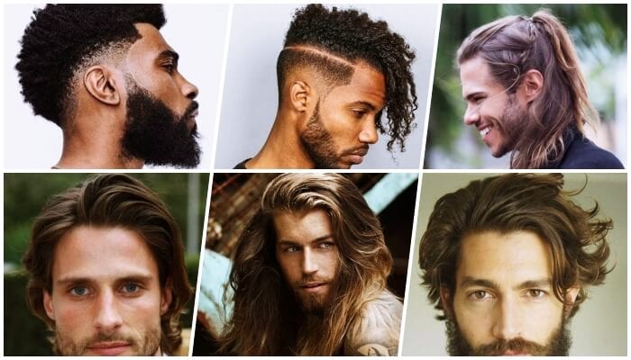 תמונות של גברים עם סוגי שיער שונים